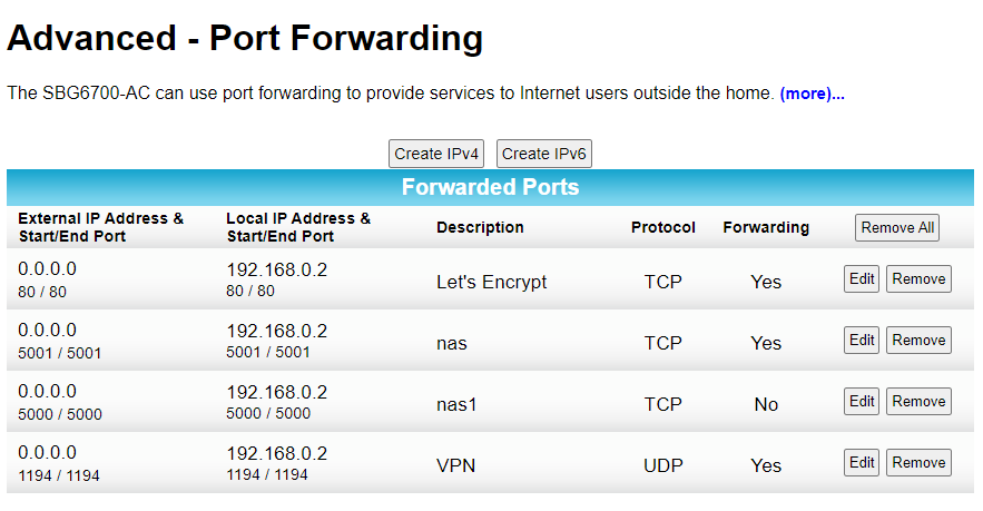 Configure Port Forwarding